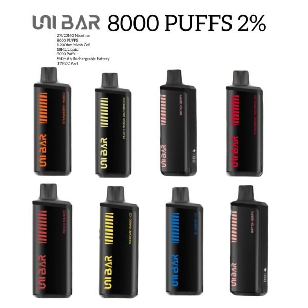 UNI BAR 8000 Puffs