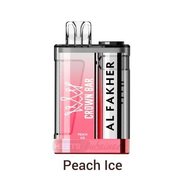 Al Fakher Crown Bar Crystal 9000 Puffs Peach Ice