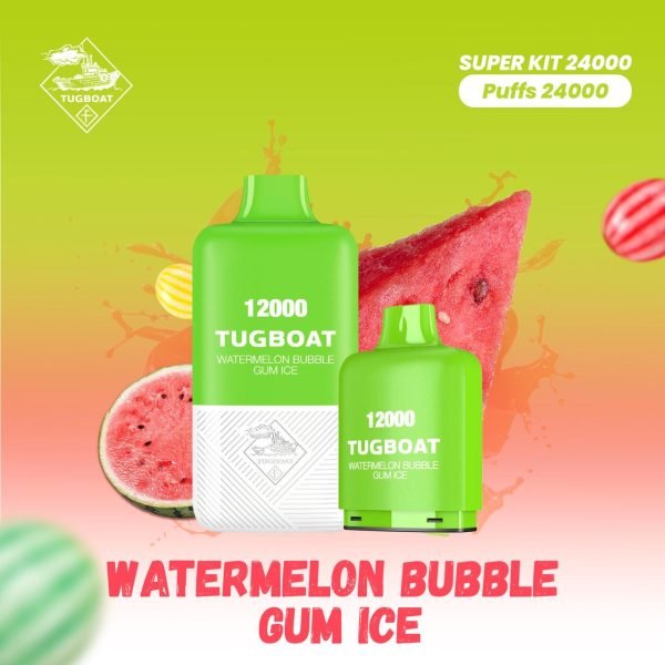 Tugboat Super 24000 Puffs Kit Watermelon Bubble Gum