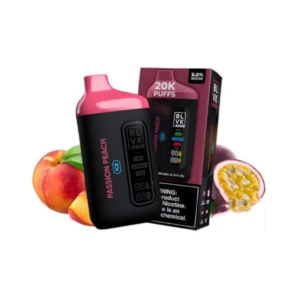 BLVK Bar 20000 Puffs Disposable Vape Passion Peach Ice