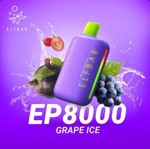 ELF BAR EP8000 Disposable Vape Grape Ice