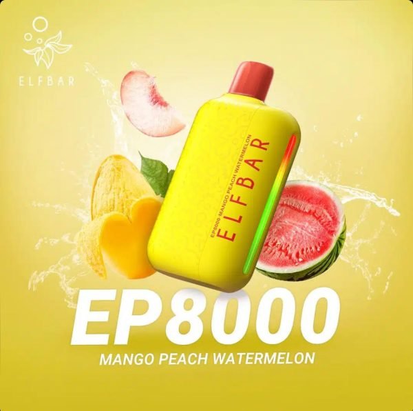 ELF BAR EP8000 Disposable Vape Mango Peach Watermelon