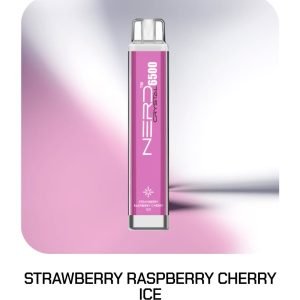 NERD Crystal 5500 Puffs Disposable Vape Strawberry Raspberry Cherry Ice