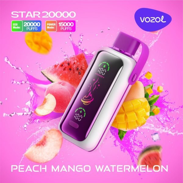 VOZOL Star 20000 Puffs Disposable Peach Mango Watermelon