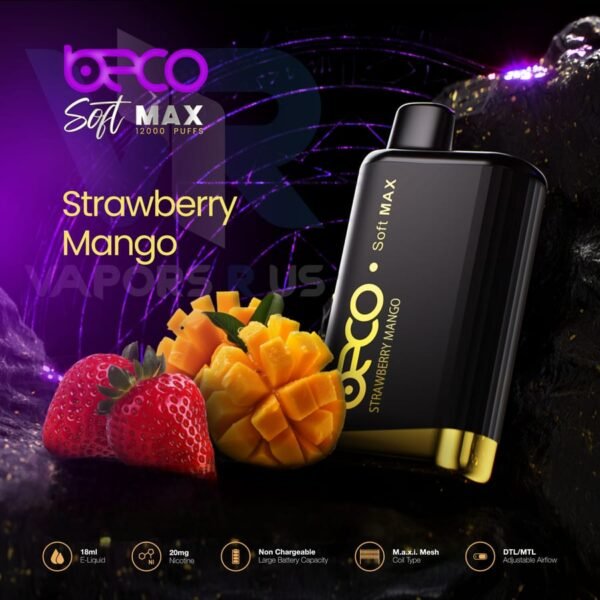 Beco Soft Max 12000 Puffs Vape Strawberry Mango