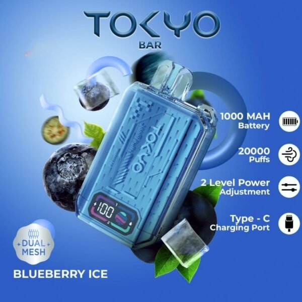 TOKYO Bar 20000 Puffs blueberry ice